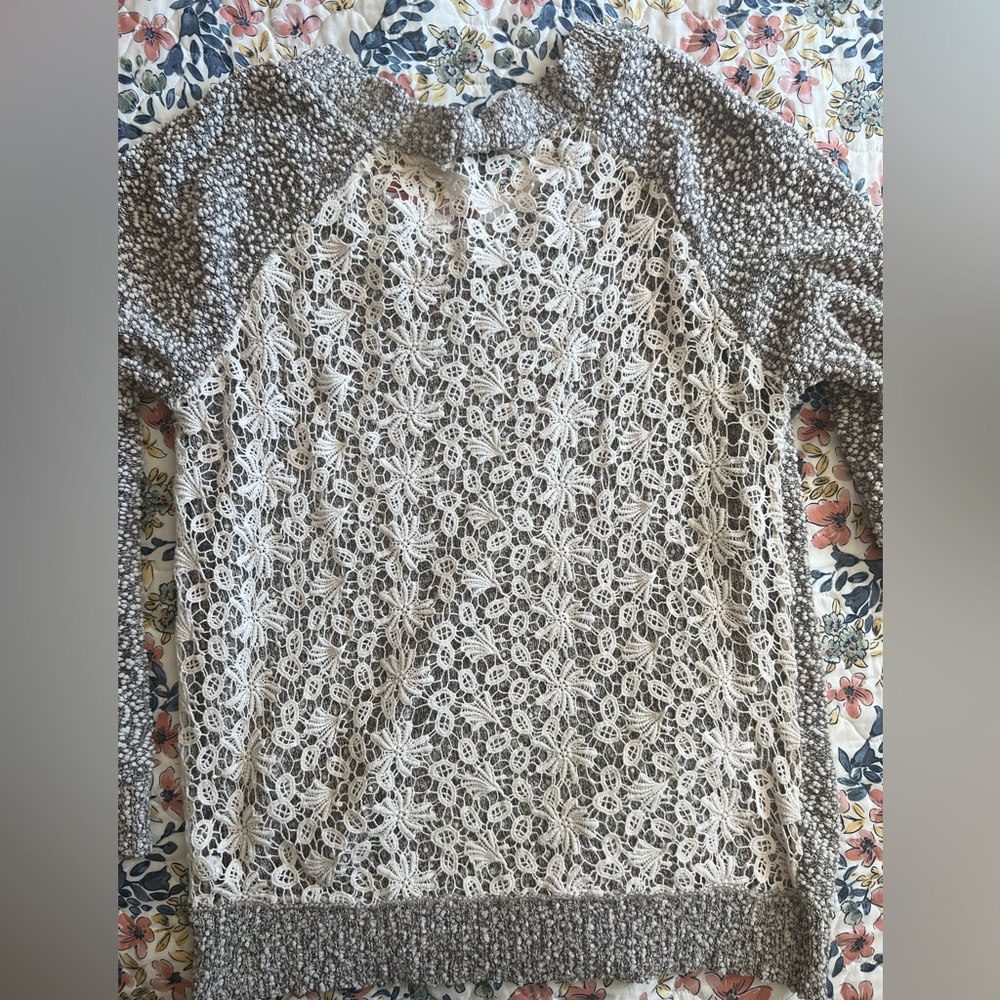 Super soft lace back sweater